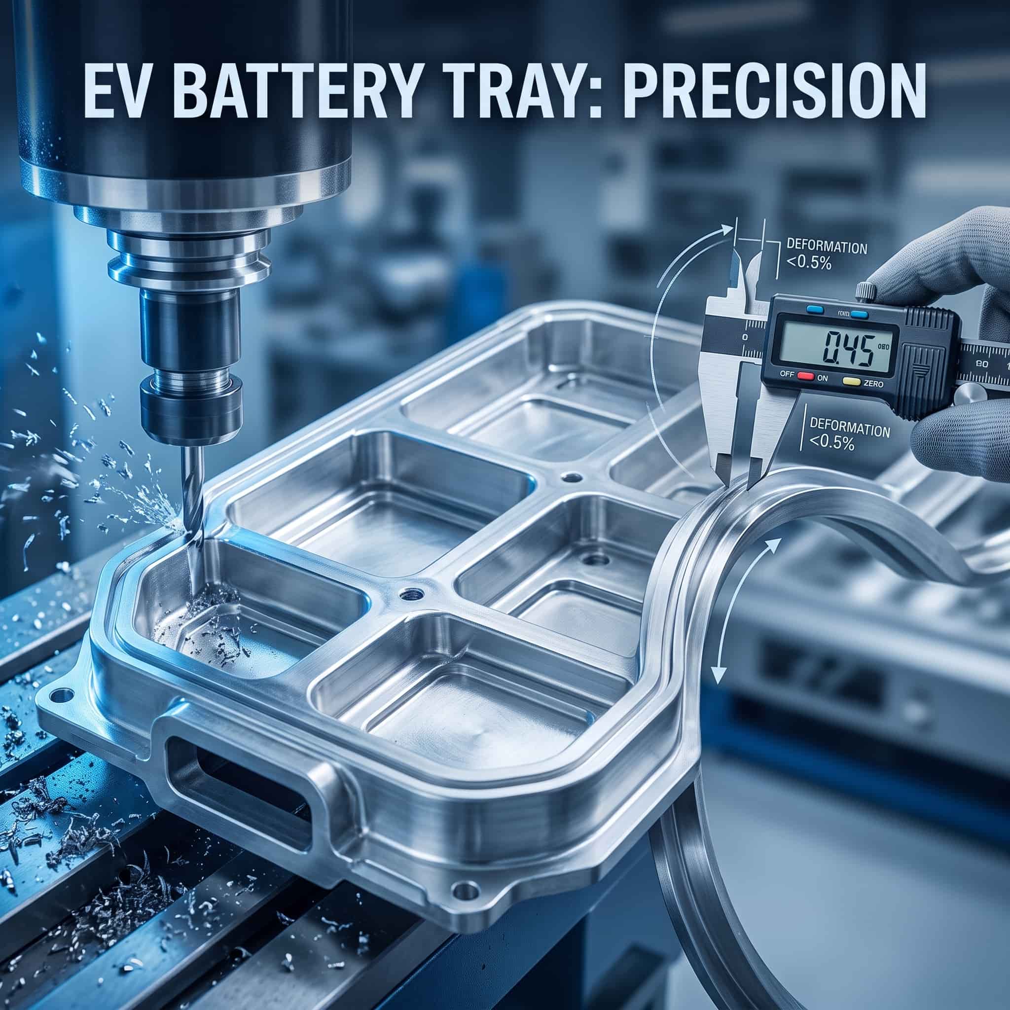 Doblado por estiramiento y mecanizado CNC para bandejas de baterías de vehículos eléctricos: control de la deformación de la sección transversal por debajo del 0,5 %.